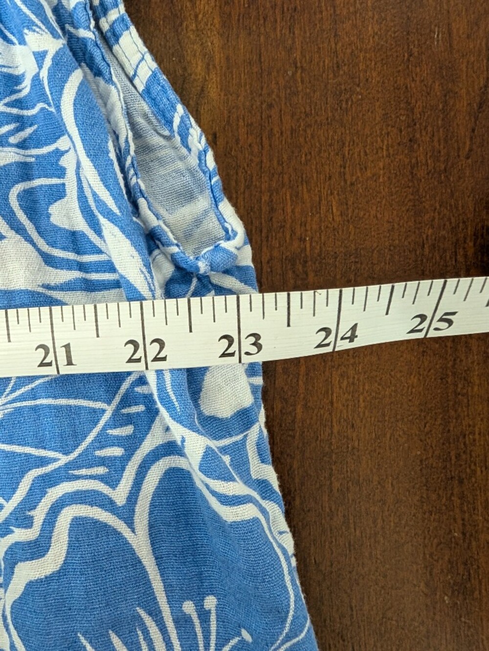 Old Navy Linen Blue And White Matching Set Barrel Leg Sizes M And L - Picture 8 of 11